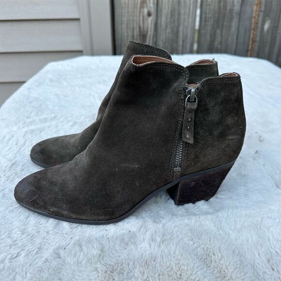 Frye Women's Judith Brown Suede Ankle Booties Size 8.5 Casual Zip - Picture 10 of 10